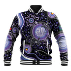 Australia NAIDOC Week Baseball Jacket Happy 50th Anniversary Purple Version