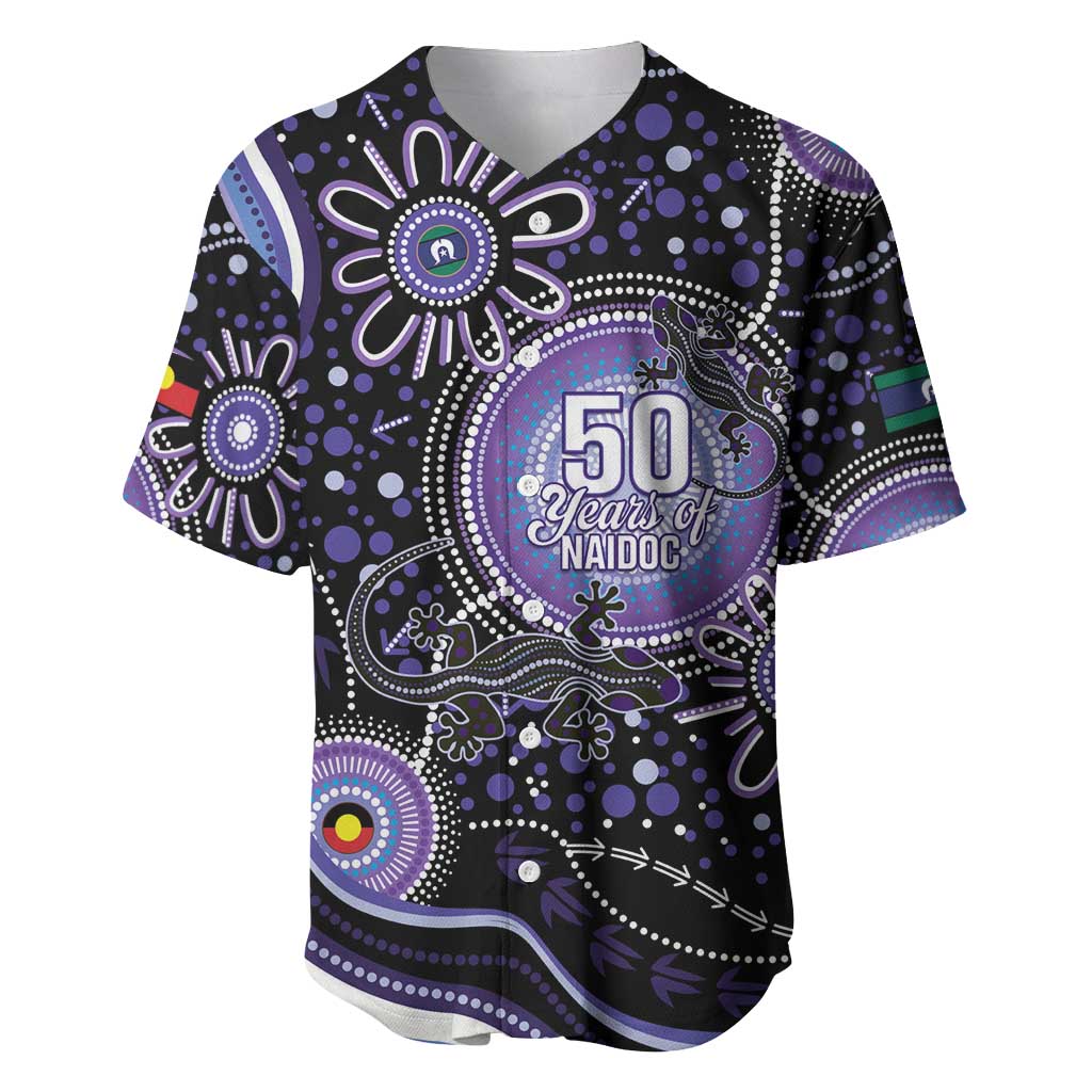 Australia NAIDOC Week Baseball Jersey Happy 50th Anniversary Purple Version