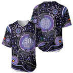 Australia NAIDOC Week Baseball Jersey Happy 50th Anniversary Purple Version