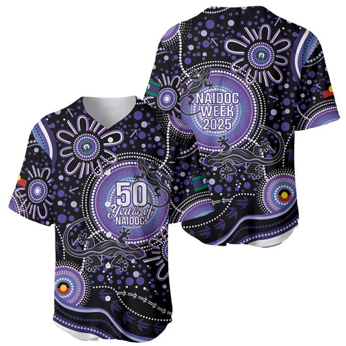 Australia NAIDOC Week Baseball Jersey Happy 50th Anniversary Purple Version