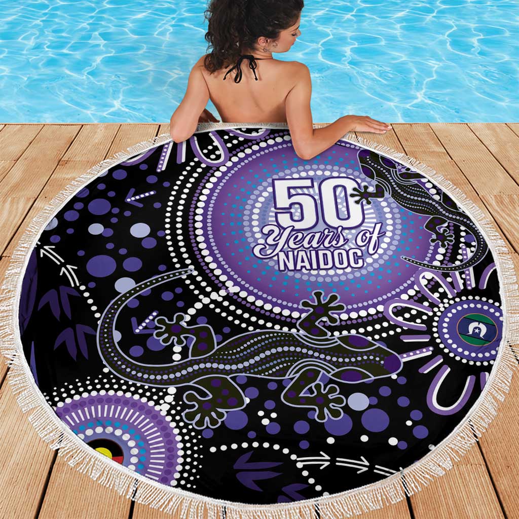 Australia NAIDOC Week Beach Blanket Happy 50th Anniversary Purple Version