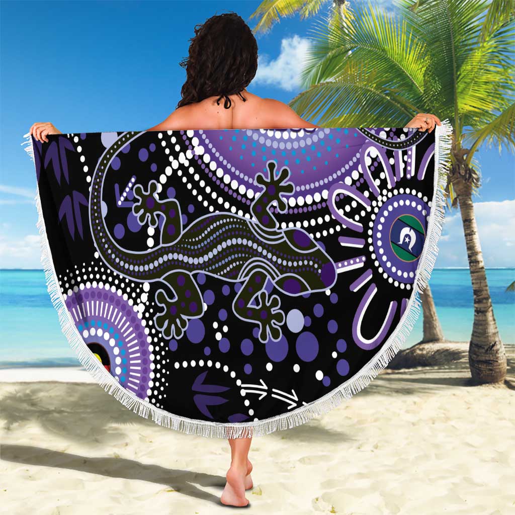 Australia NAIDOC Week Beach Blanket Happy 50th Anniversary Purple Version
