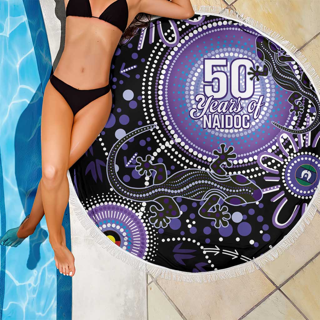 Australia NAIDOC Week Beach Blanket Happy 50th Anniversary Purple Version
