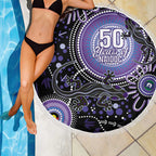 Australia NAIDOC Week Beach Blanket Happy 50th Anniversary Purple Version