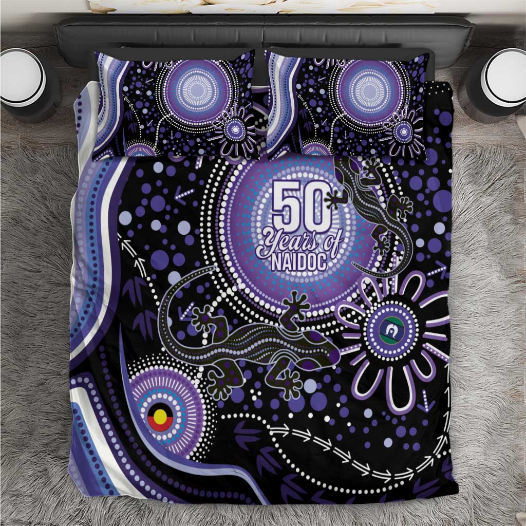 Australia NAIDOC Week Bedding Set Happy 50th Anniversary Purple Version