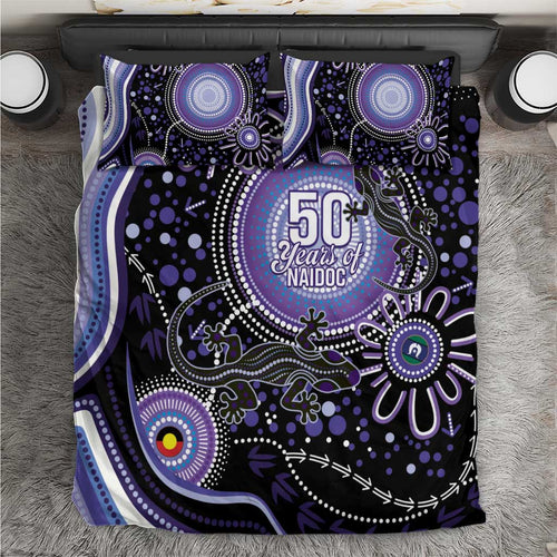 Australia NAIDOC Week Bedding Set Happy 50th Anniversary Purple Version