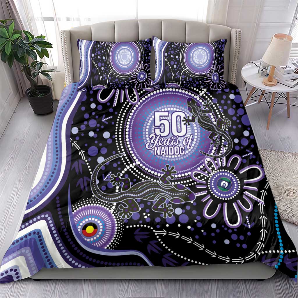 Australia NAIDOC Week Bedding Set Happy 50th Anniversary Purple Version