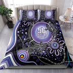 Australia NAIDOC Week Bedding Set Happy 50th Anniversary Purple Version