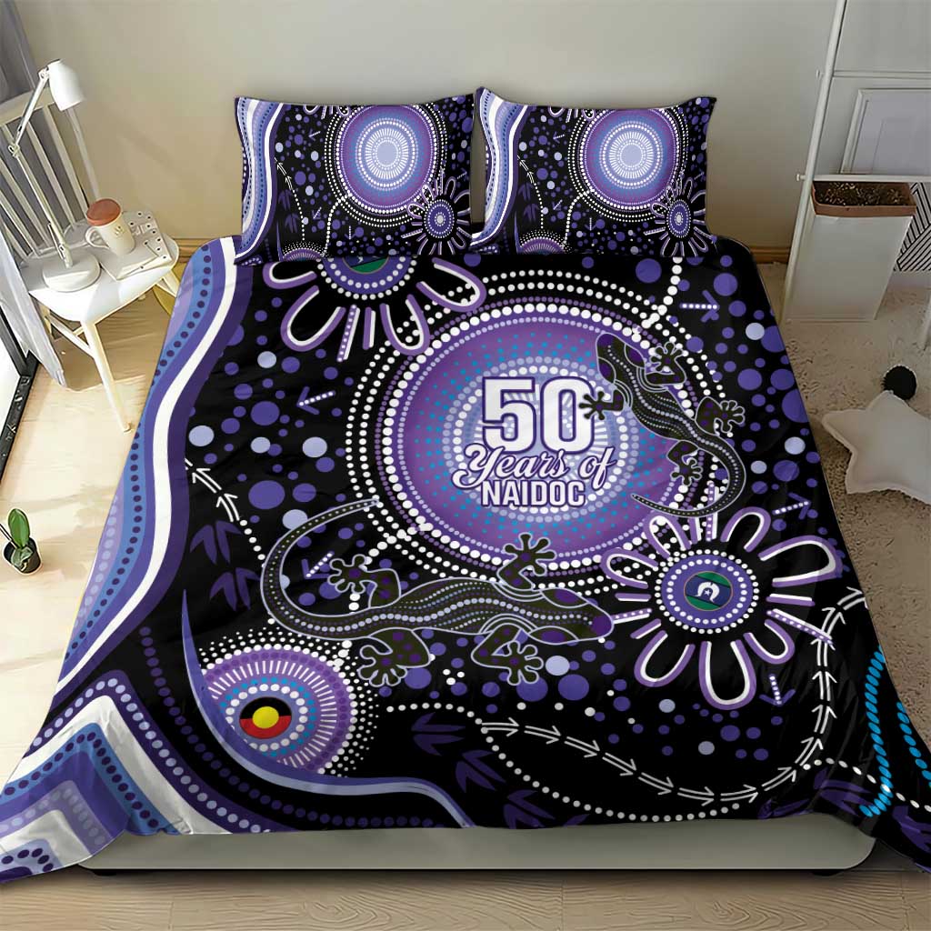 Australia NAIDOC Week Bedding Set Happy 50th Anniversary Purple Version
