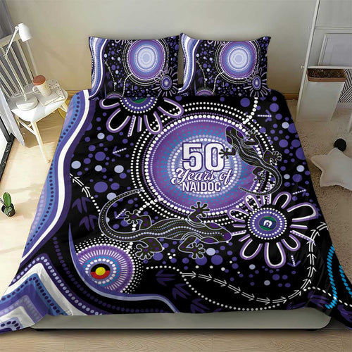 Australia NAIDOC Week Bedding Set Happy 50th Anniversary Purple Version