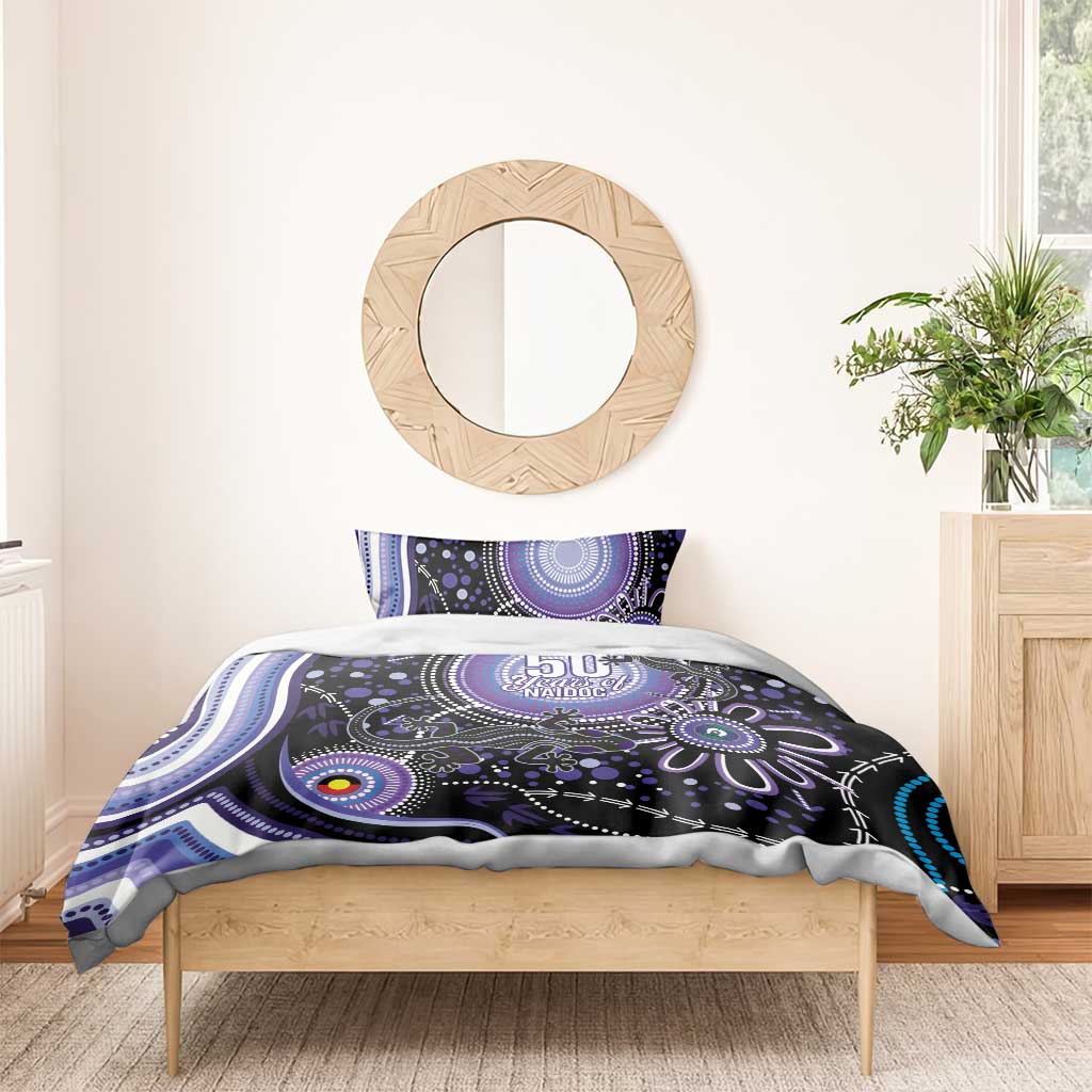 Australia NAIDOC Week Bedding Set Happy 50th Anniversary Purple Version