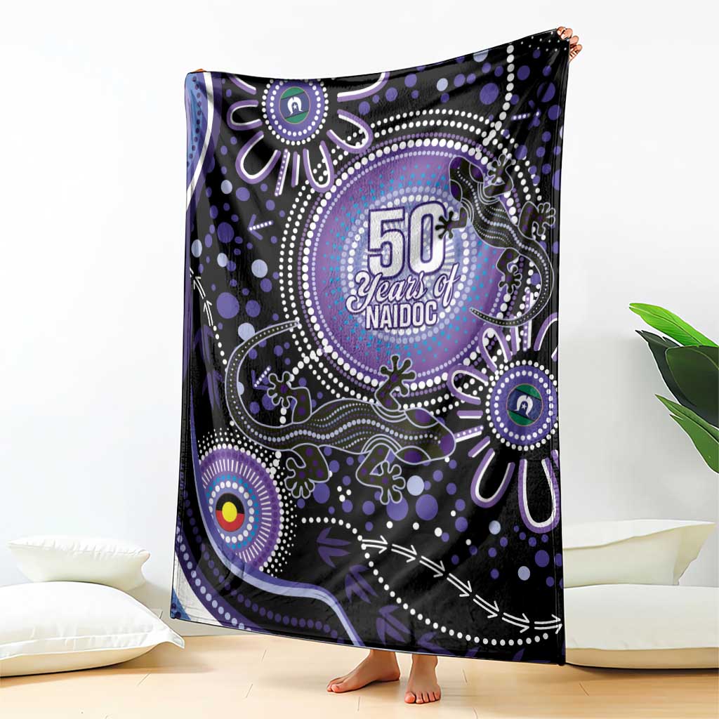 Australia NAIDOC Week Blanket Happy 50th Anniversary Purple Version