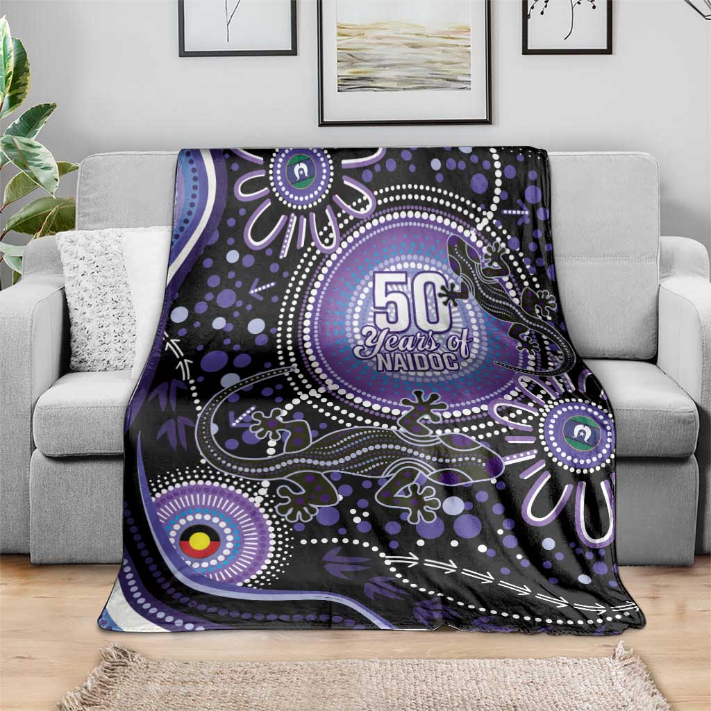 Australia NAIDOC Week Blanket Happy 50th Anniversary Purple Version