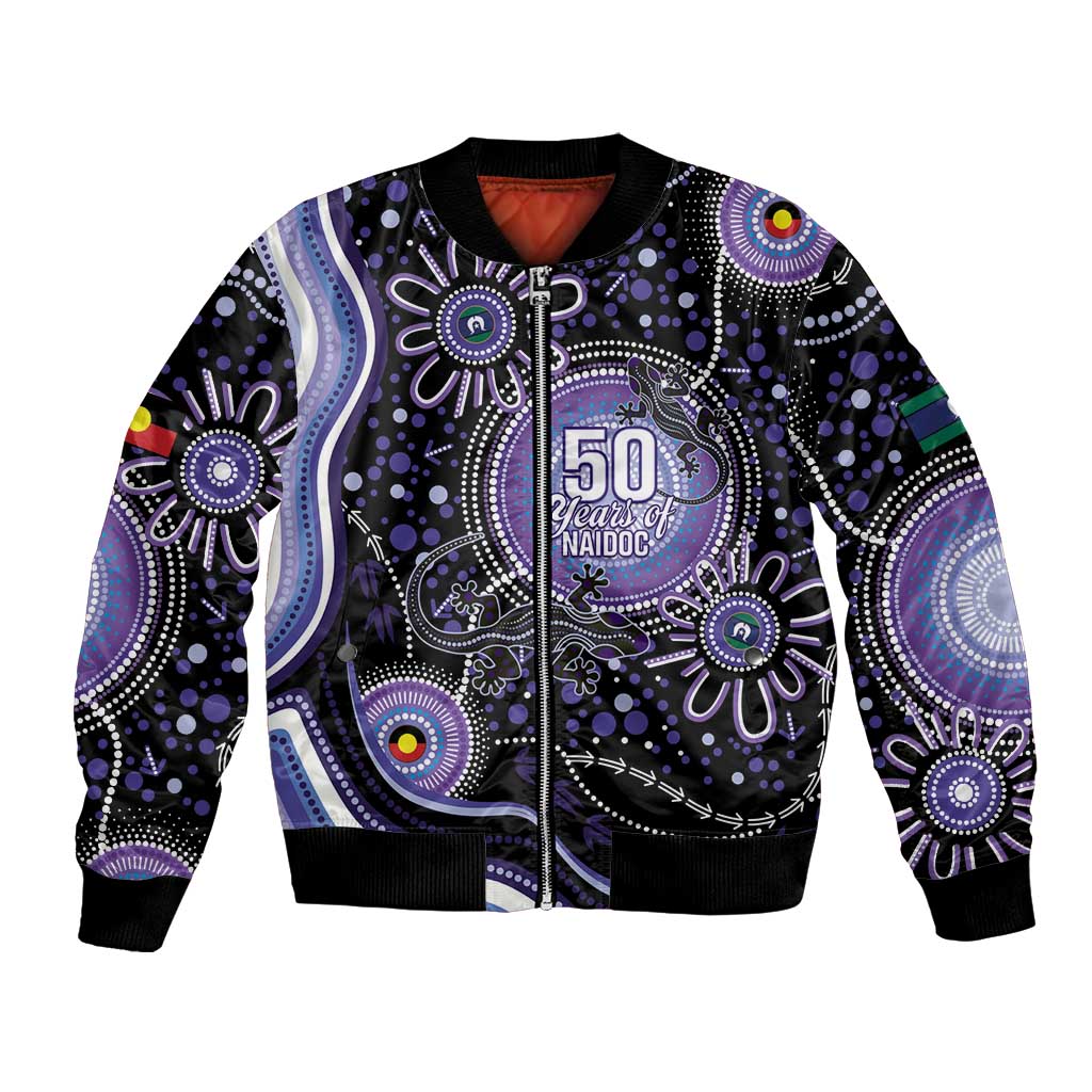 Australia NAIDOC Week Bomber Jacket Happy 50th Anniversary Purple Version