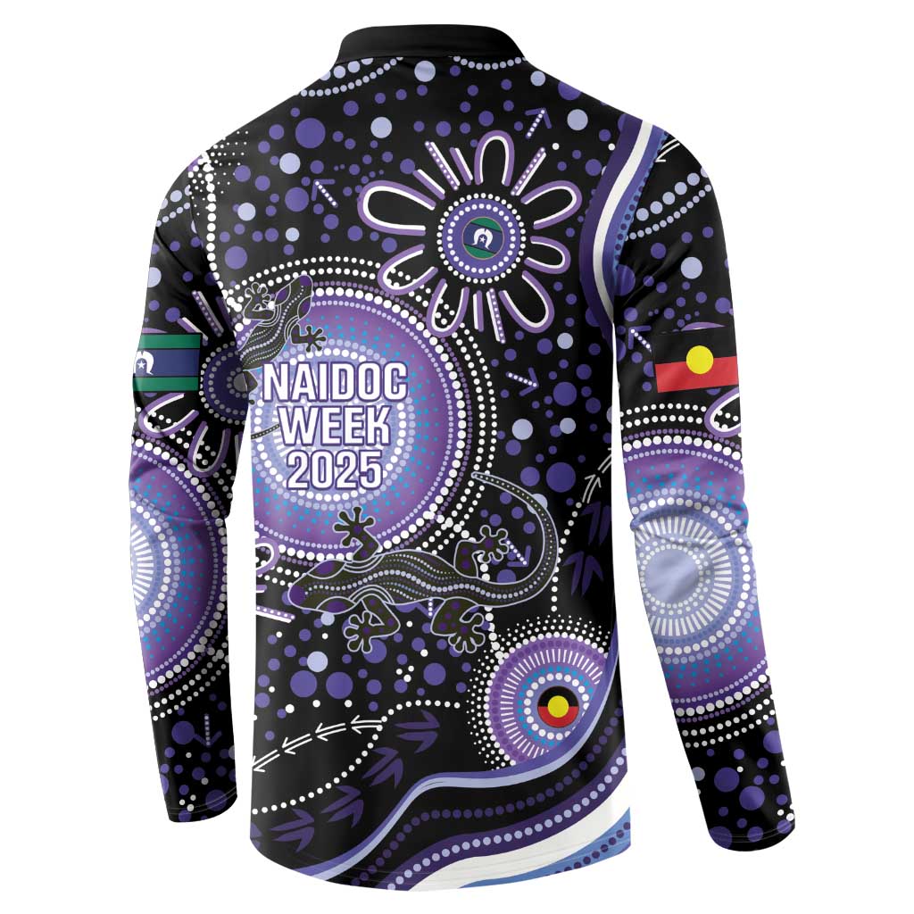 Australia NAIDOC Week Button Sweatshirt Happy 50th Anniversary Purple Version