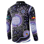 Australia NAIDOC Week Button Sweatshirt Happy 50th Anniversary Purple Version
