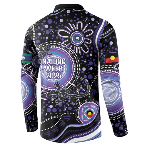 Australia NAIDOC Week Button Sweatshirt Happy 50th Anniversary Purple Version