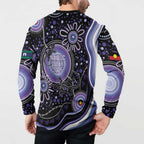 Australia NAIDOC Week Button Sweatshirt Happy 50th Anniversary Purple Version