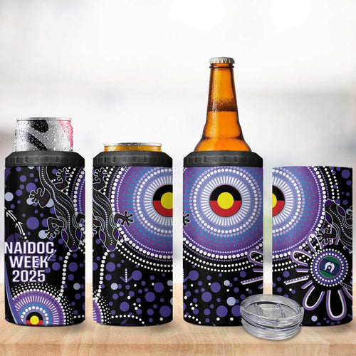 Australia NAIDOC Week 4 in 1 Can Cooler Tumbler Happy 50th Anniversary Purple Version