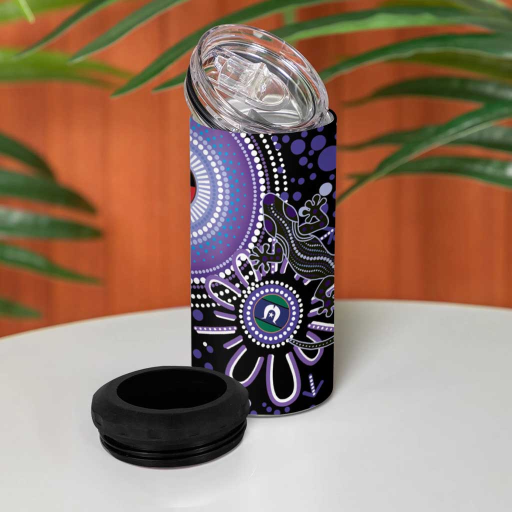 Australia NAIDOC Week 4 in 1 Can Cooler Tumbler Happy 50th Anniversary Purple Version