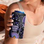 Australia NAIDOC Week 4 in 1 Can Cooler Tumbler Happy 50th Anniversary Purple Version