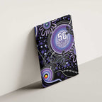 Australia NAIDOC Week Canvas Wall Art Happy 50th Anniversary Purple Version