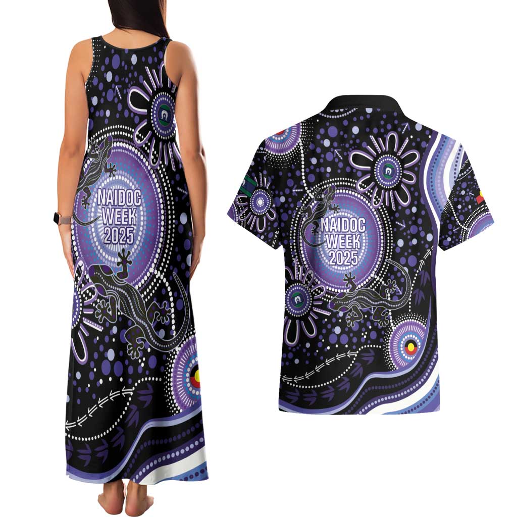 Australia NAIDOC Week Couples Matching Tank Maxi Dress and Hawaiian Shirt Happy 50th Anniversary Purple Version