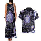Australia NAIDOC Week Couples Matching Tank Maxi Dress and Hawaiian Shirt Happy 50th Anniversary Purple Version