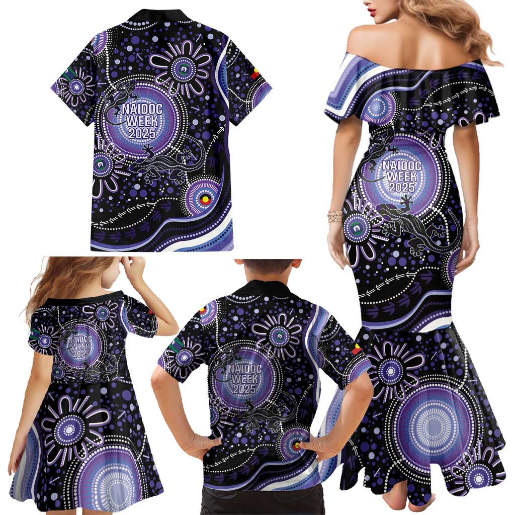 Australia NAIDOC Week Family Matching Mermaid Dress and Hawaiian Shirt Happy 50th Anniversary Purple Version