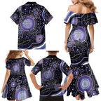 Australia NAIDOC Week Family Matching Mermaid Dress and Hawaiian Shirt Happy 50th Anniversary Purple Version