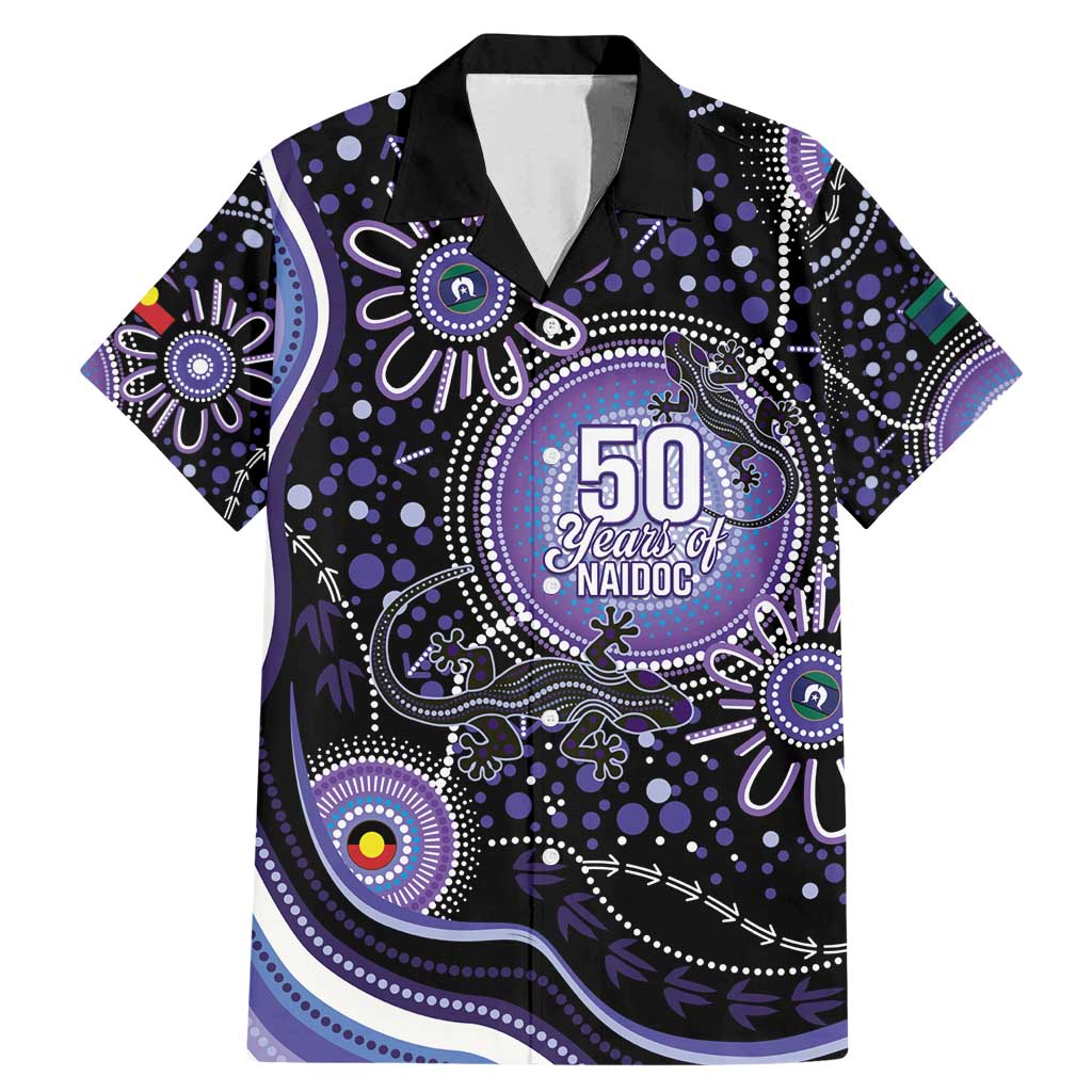 Australia NAIDOC Week Family Matching Mermaid Dress and Hawaiian Shirt Happy 50th Anniversary Purple Version