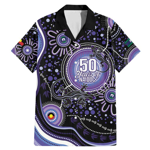 Australia NAIDOC Week Family Matching Mermaid Dress and Hawaiian Shirt Happy 50th Anniversary Purple Version