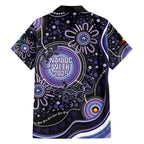 Australia NAIDOC Week Family Matching Summer Maxi Dress and Hawaiian Shirt Happy 50th Anniversary Purple Version