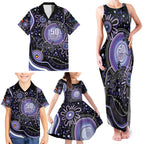 Australia NAIDOC Week Family Matching Tank Maxi Dress and Hawaiian Shirt Happy 50th Anniversary Purple Version