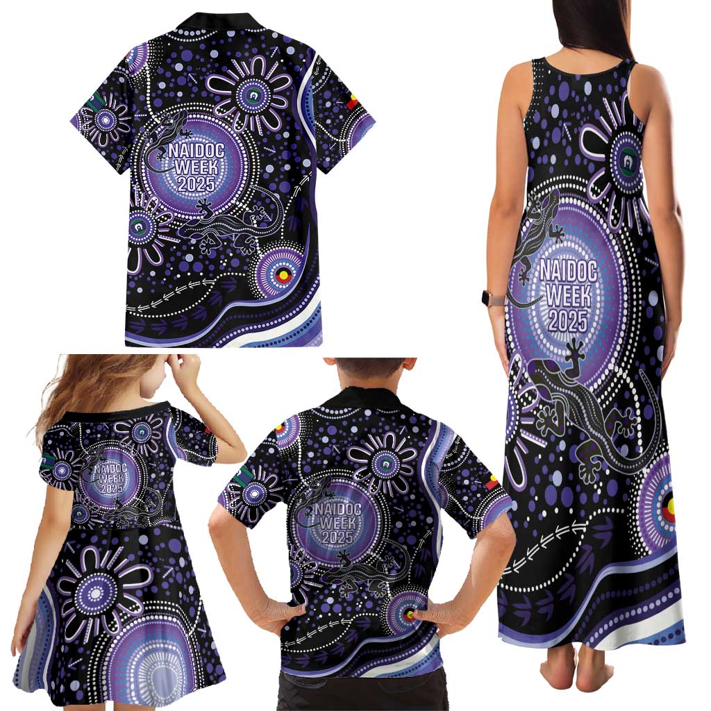 Australia NAIDOC Week Family Matching Tank Maxi Dress and Hawaiian Shirt Happy 50th Anniversary Purple Version
