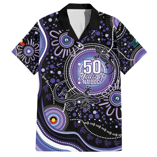 Australia NAIDOC Week Family Matching Tank Maxi Dress and Hawaiian Shirt Happy 50th Anniversary Purple Version