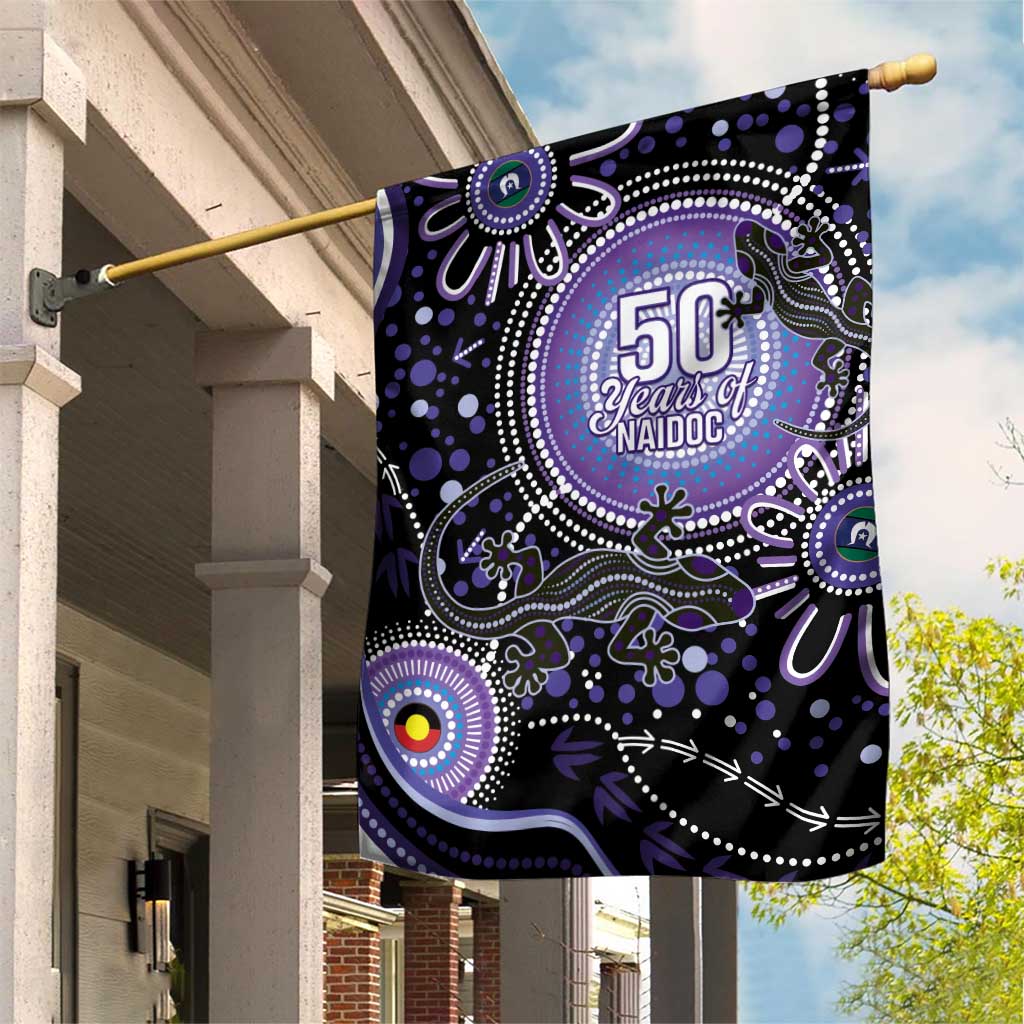 Australia NAIDOC Week Garden Flag Happy 50th Anniversary Purple Version