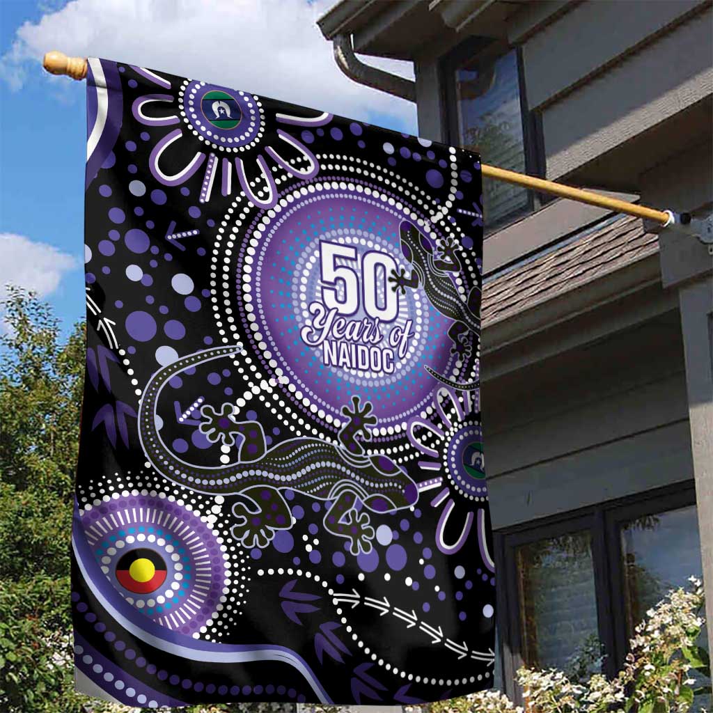 Australia NAIDOC Week Garden Flag Happy 50th Anniversary Purple Version