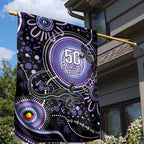 Australia NAIDOC Week Garden Flag Happy 50th Anniversary Purple Version
