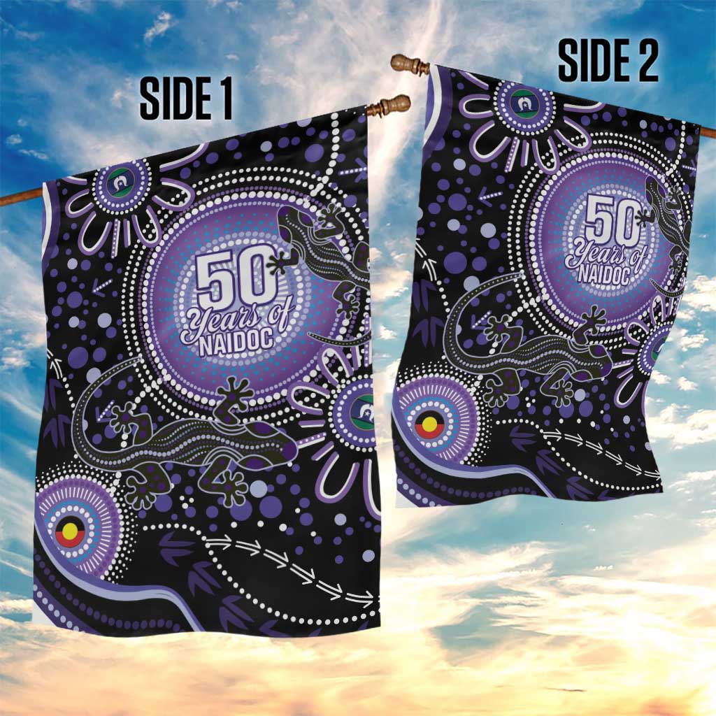 Australia NAIDOC Week Garden Flag Happy 50th Anniversary Purple Version