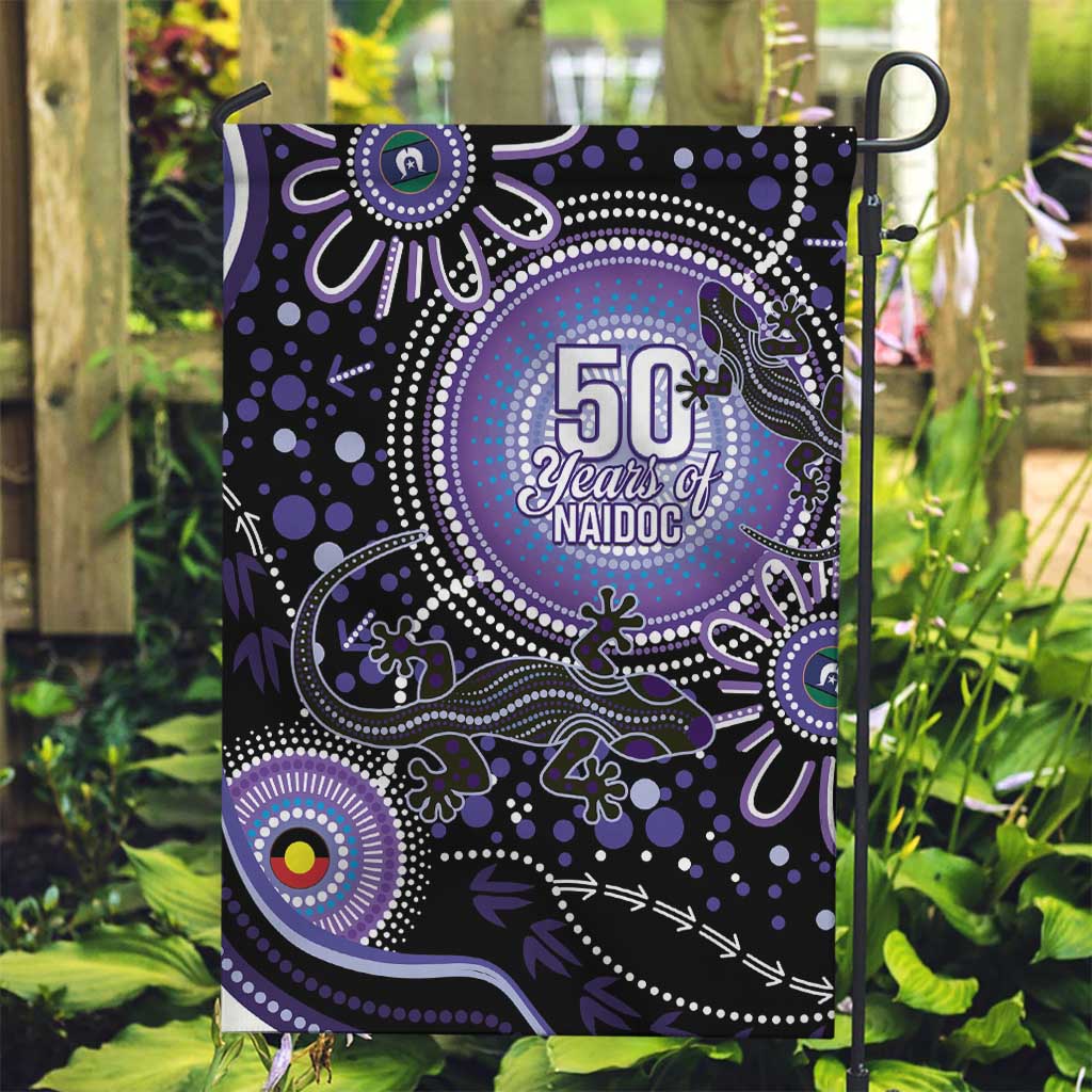 Australia NAIDOC Week Garden Flag Happy 50th Anniversary Purple Version