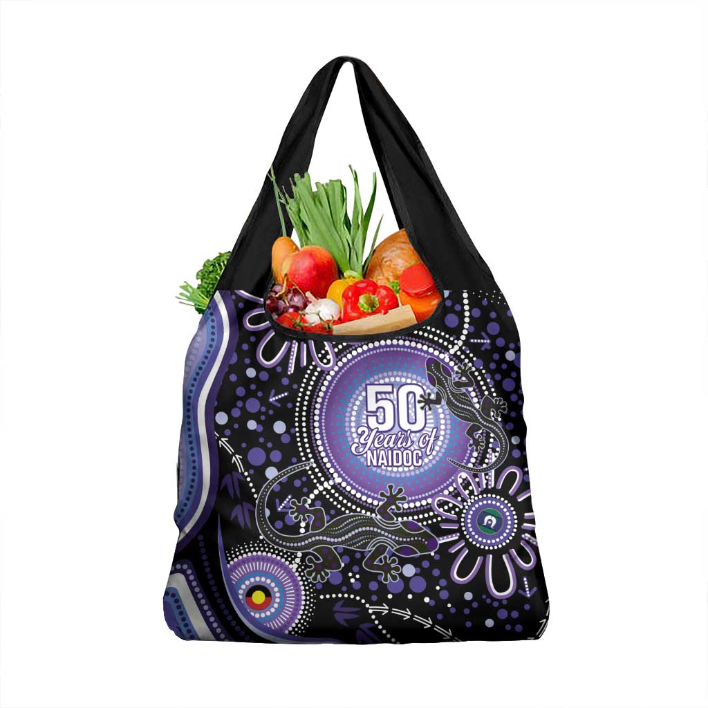 Australia NAIDOC Week Grocery Bag Happy 50th Anniversary Purple Version