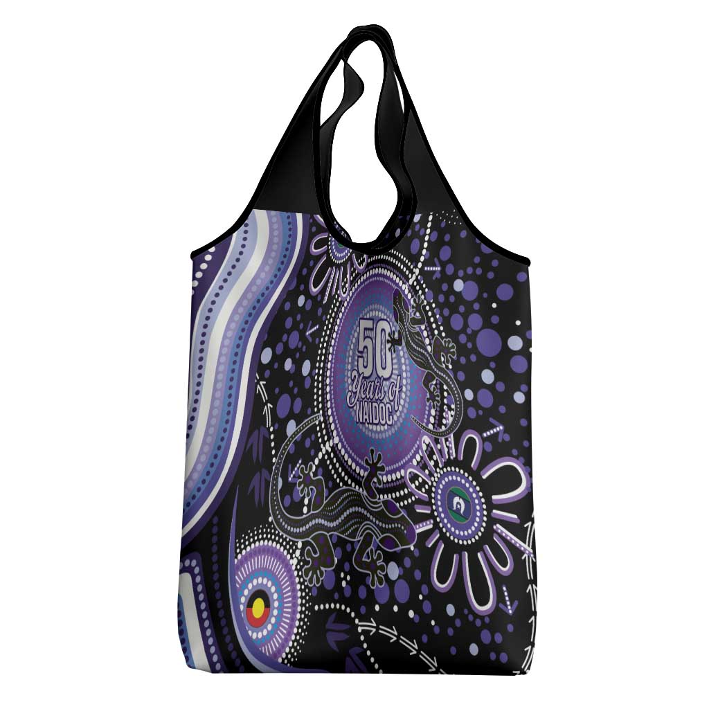 Australia NAIDOC Week Grocery Bag Happy 50th Anniversary Purple Version