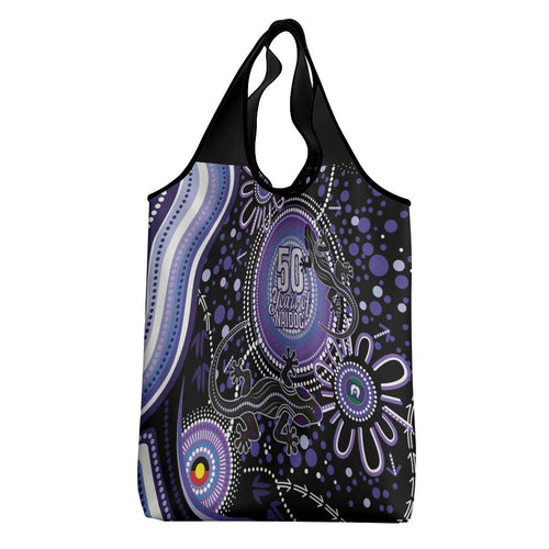 Australia NAIDOC Week Grocery Bag Happy 50th Anniversary Purple Version