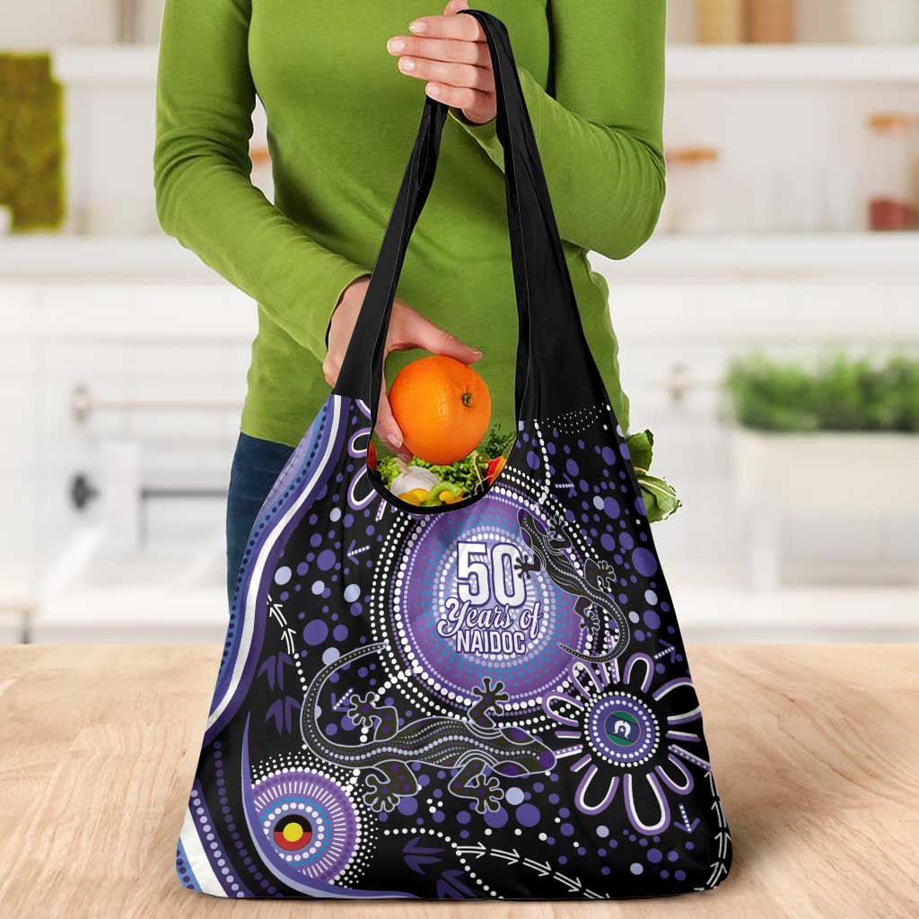 Australia NAIDOC Week Grocery Bag Happy 50th Anniversary Purple Version