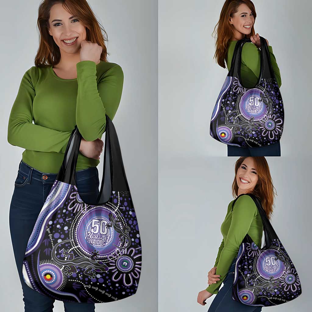 Australia NAIDOC Week Grocery Bag Happy 50th Anniversary Purple Version
