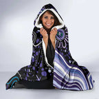 Australia NAIDOC Week Hooded Blanket Happy 50th Anniversary Purple Version