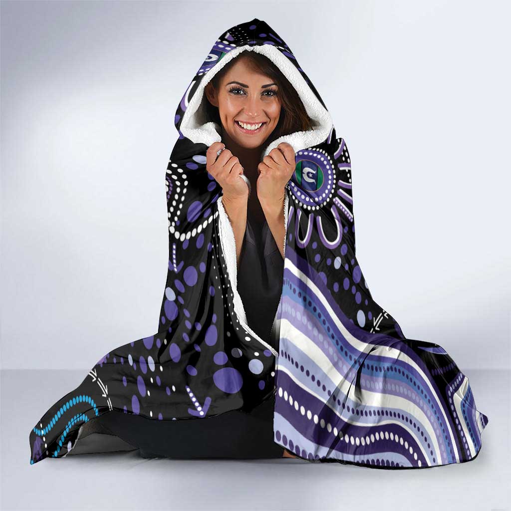 Australia NAIDOC Week Hooded Blanket Happy 50th Anniversary Purple Version