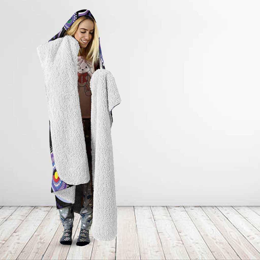 Australia NAIDOC Week Hooded Blanket Happy 50th Anniversary Purple Version