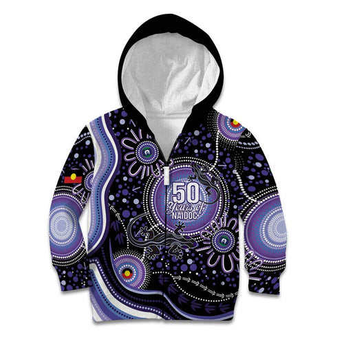 Australia NAIDOC Week Kid Hoodie Happy 50th Anniversary Purple Version